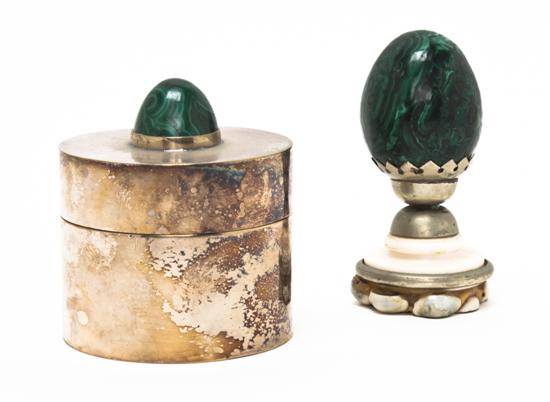  A Malachite Bone and Shell Finial 1511c6