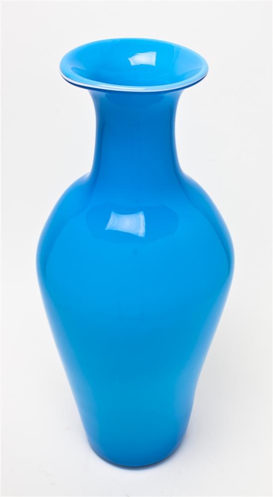  A French Blue Opaline Glass Vase 1511ce