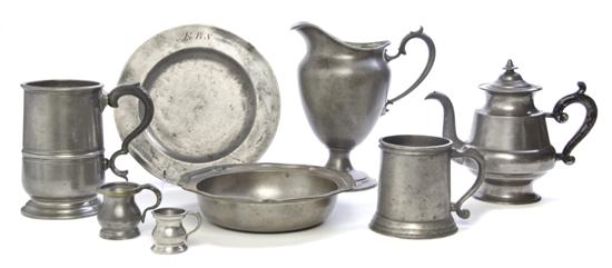 A Collection of Pewter Utilitarian