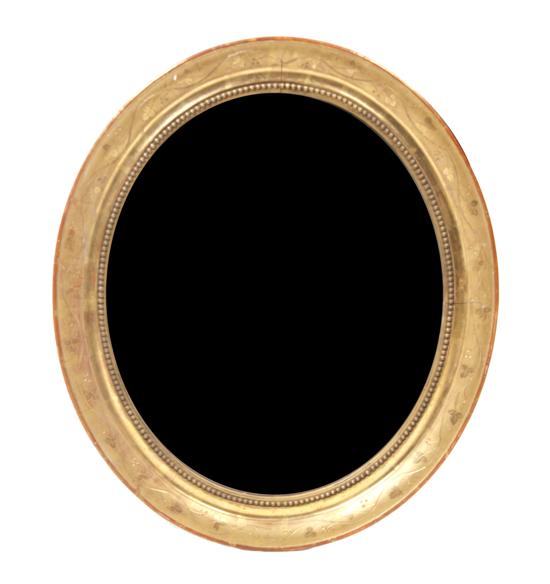 A Giltwood Mirror having an elliptical 1511e3