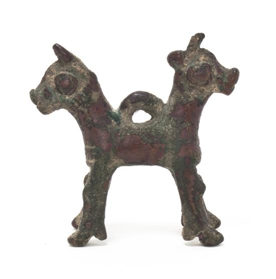 A Bronze Double Horse Figurine 1511e9