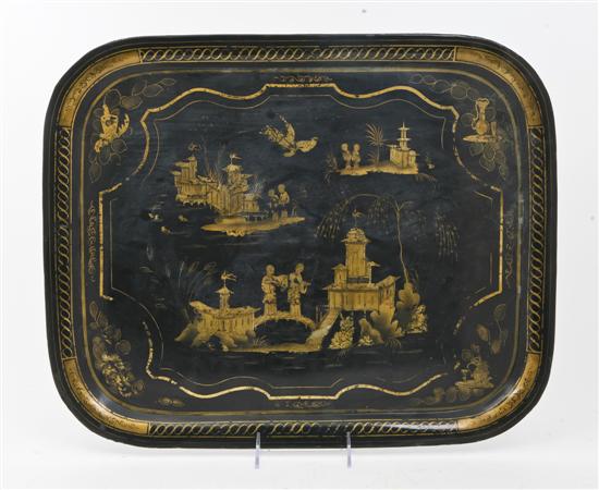  A Tole Tray of rectangular form 15120d