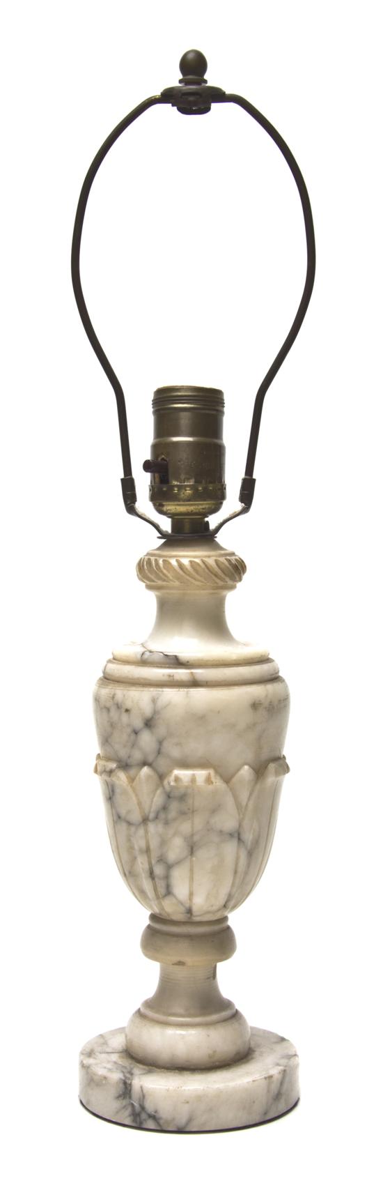 *An Alabaster Table Lamp of urn