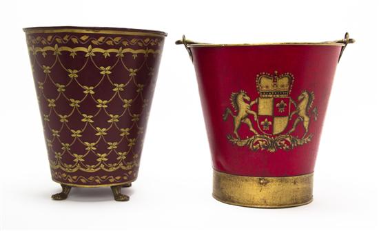 A Group of Two Tole Buckets each 151219