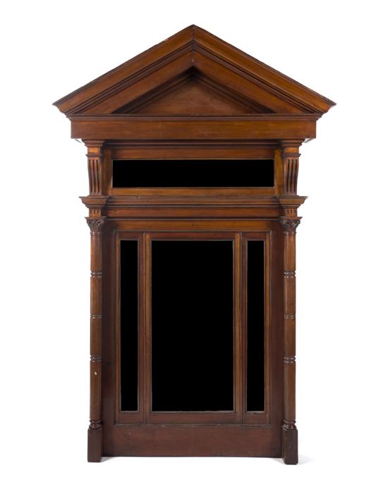 A Neoclassical Mahogany Hall Mirror