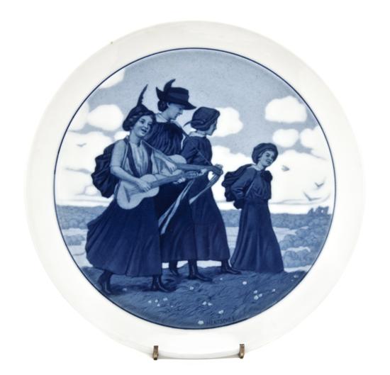 *A Meissen Porcelain Plate Hentschl