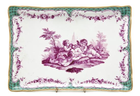 *A Meissen Porcelain Tray of shaped