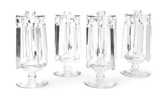  A Set of Four Molded Glass Girandoles 15125f