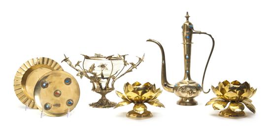  A Continental Brass and Glass 151256