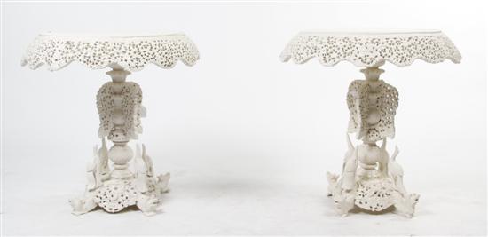 *A Pair of Burmese Carved Occasional