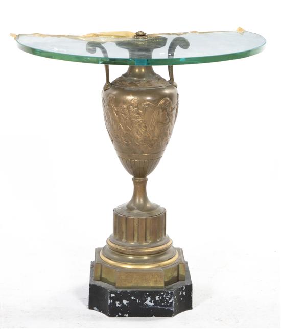 A Brass and Glass Occasional Table 1512d0