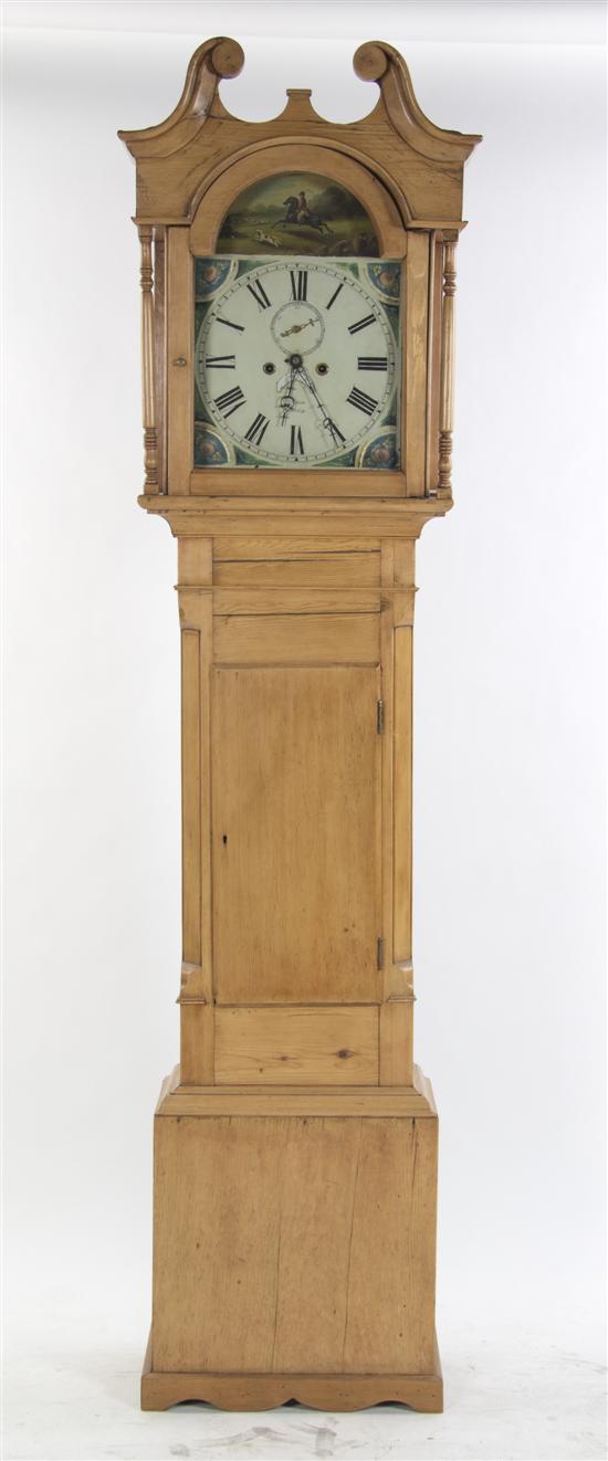 An Irish Pine Tall Case Clock R.