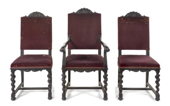  A Set of Three Victorian Chairs 1512fd