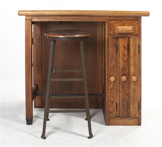 An American Pine Drafting Table