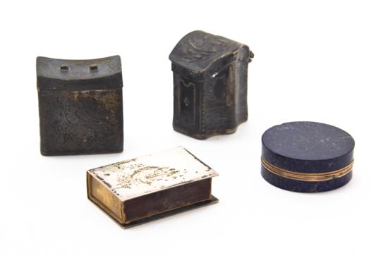 Two English Silver Diminutive Boxes