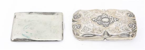  A Continental Silver Box of rectangular 151313