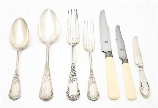 A French Silverplate Flatware Service