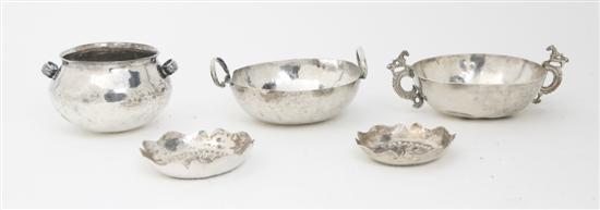  Three Silver Metal Bowls likely 15131e