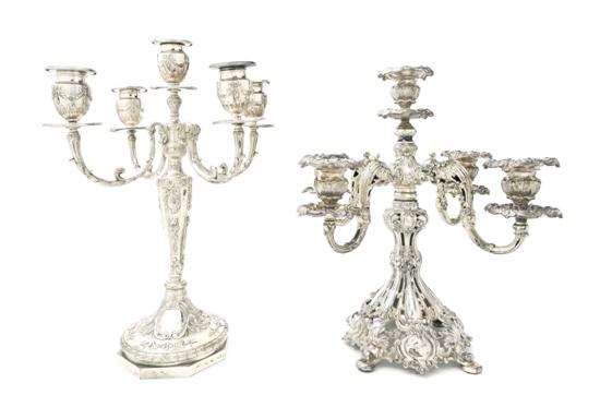  A Pair of Rococo Style Silverplate 15133a