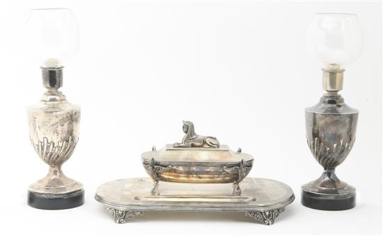 *A Pair of English Silver Mounted