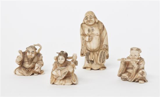 A Set of Four Carved Ivory Figures 151391