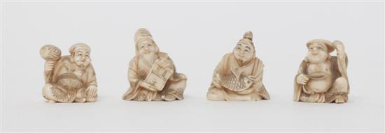 A Set of Four Japanese Carved Ivory 151392