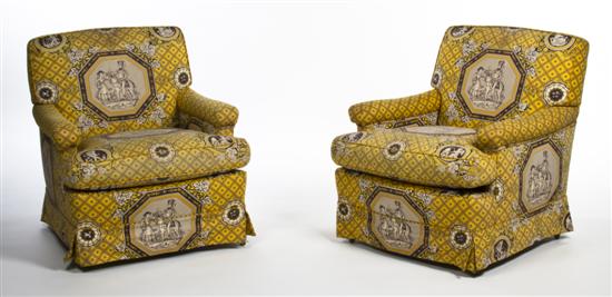 A Pair of Upholstered Armchairs