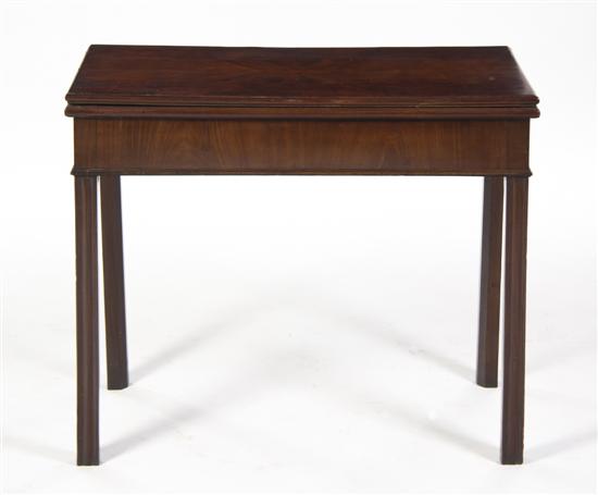 A Chippendale Style Mahogany Flip-Top