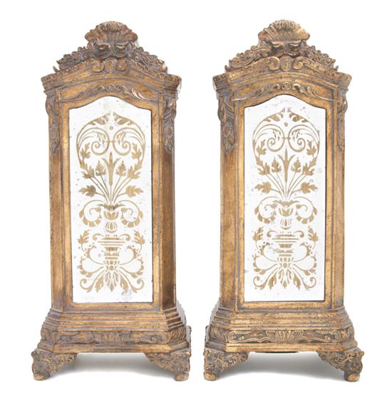 A Pair of Decorative Gilt and Paneled 15145c