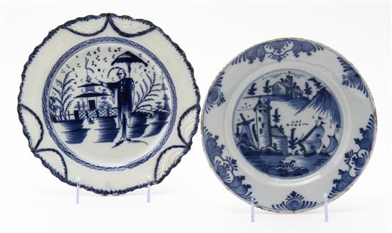 A Bristol Delft Plate having blue and