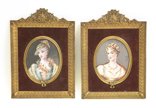 A Pair of Portrait Miniatures on