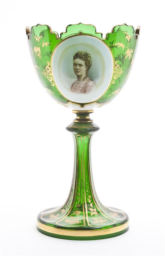 A Continental Glass and Enameled