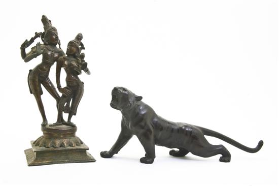 *Two Bronze Figures depicting a