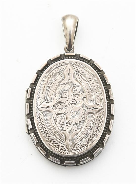 A Renaissance Revival Style Silver Locket