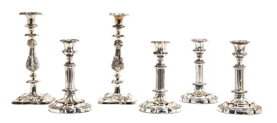 A Set of Four Sheffield Plate Candlesticks 151531