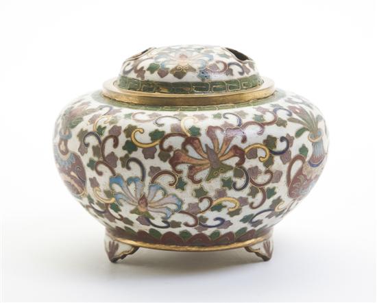 A Chinese Cloisonne Tripod Censer 15155f