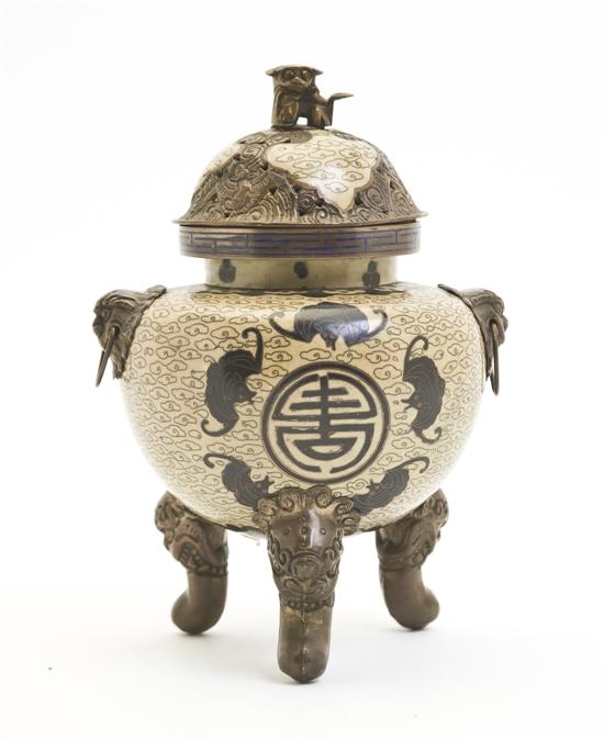 A Chinese Cloisonne Censer having