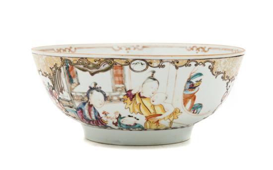 A Chinese Export Punch Bowl in