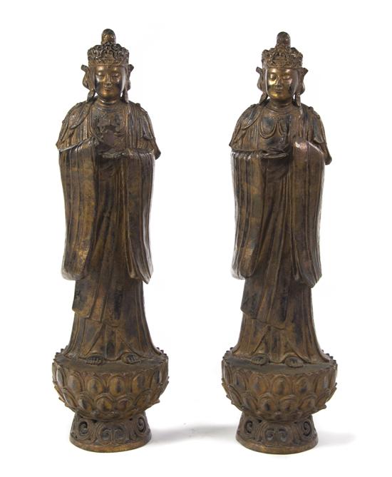 A Pair of Chinese Bronze Figures 151577