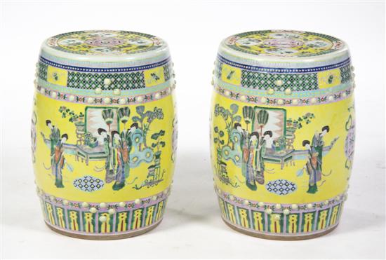 A Pair of Chinese Porcelain Garden