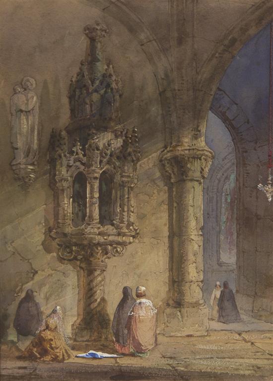 Samuel Prout (British 1783-1852) Interior