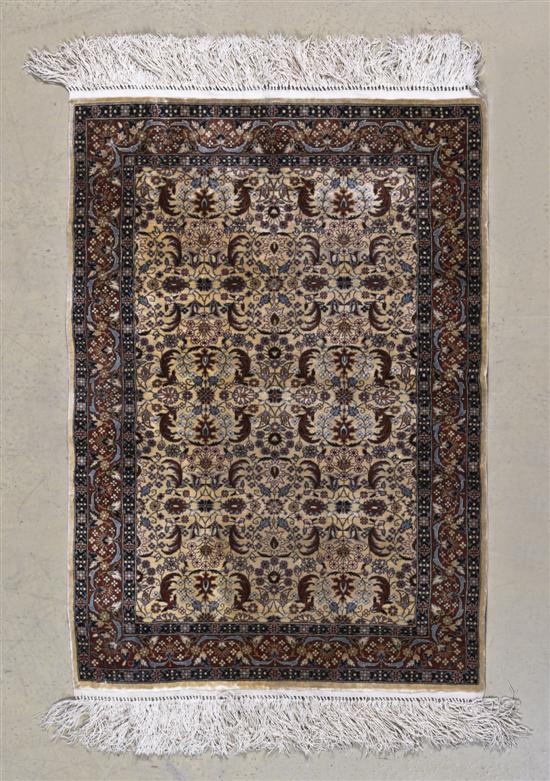  A Persian Silk Rug having a center 151630
