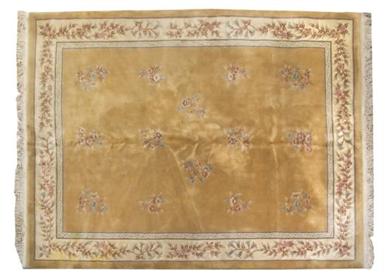 A Chinese Wool Rug having floral