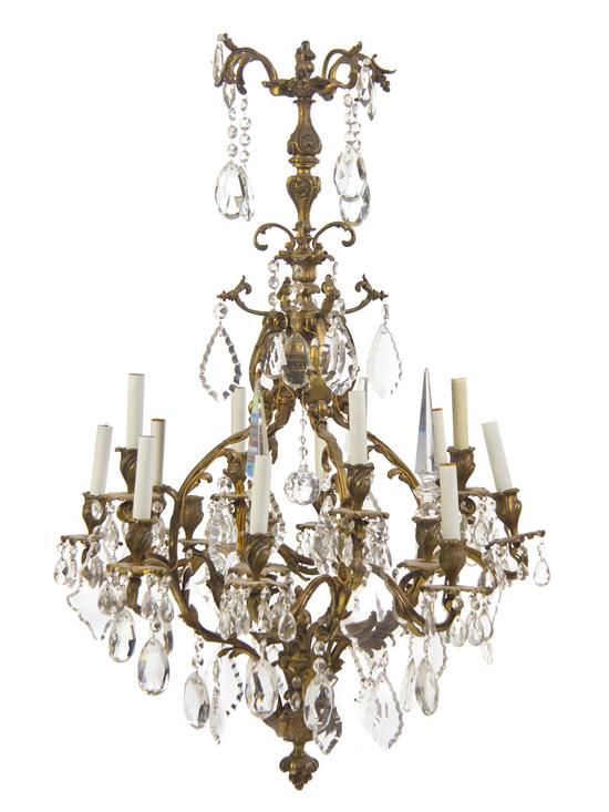 A Louis XV Style Bronze Sixteen-Light