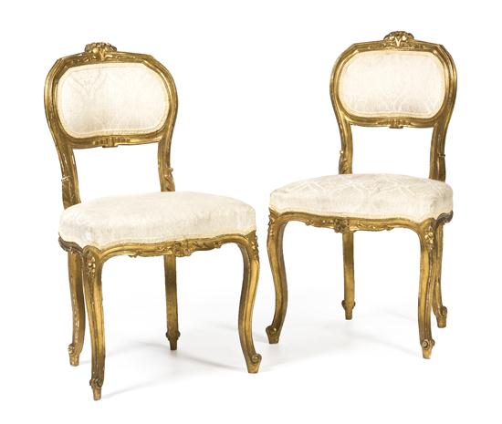 A Pair of Louis XV Style Giltwood