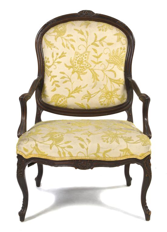 A Louis XVI Style Fauteuil having