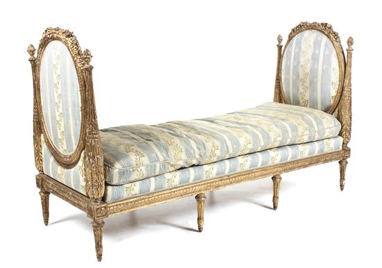 A Louis XVI Style Giltwood Daybed