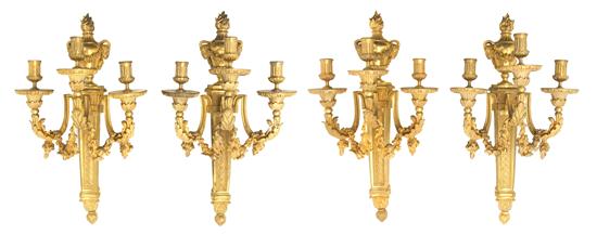 A Set of Four Louis XVI Gilt Bronze 1516bf