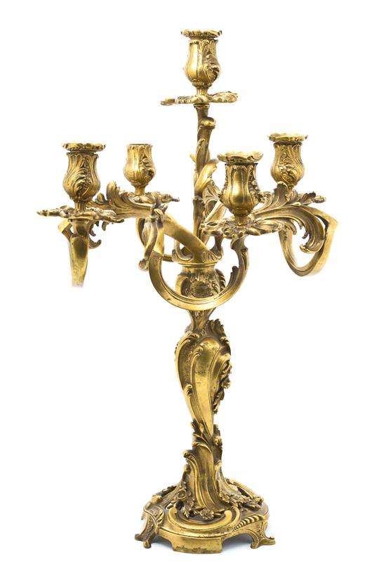 A Louis XVI Style Gilt Bronze Five Light 1516d9