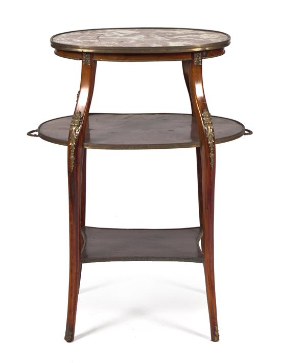 A French Tiered Side Table of oval 1516f5